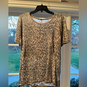Free People Leopard Print Tee